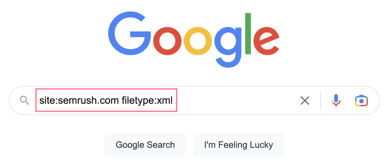 search operator in google looks like "site:www.sr03.amztoolservice.com filetype:xml"